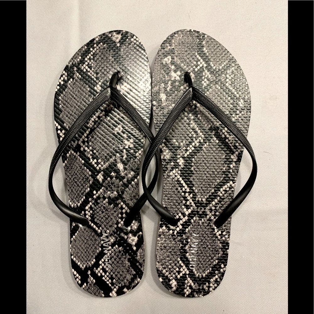 Old Navy snakeskin flip flops